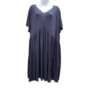 Lane Bryant Womens Navy Blue Swing Dress Size 18 20 SKU 1444